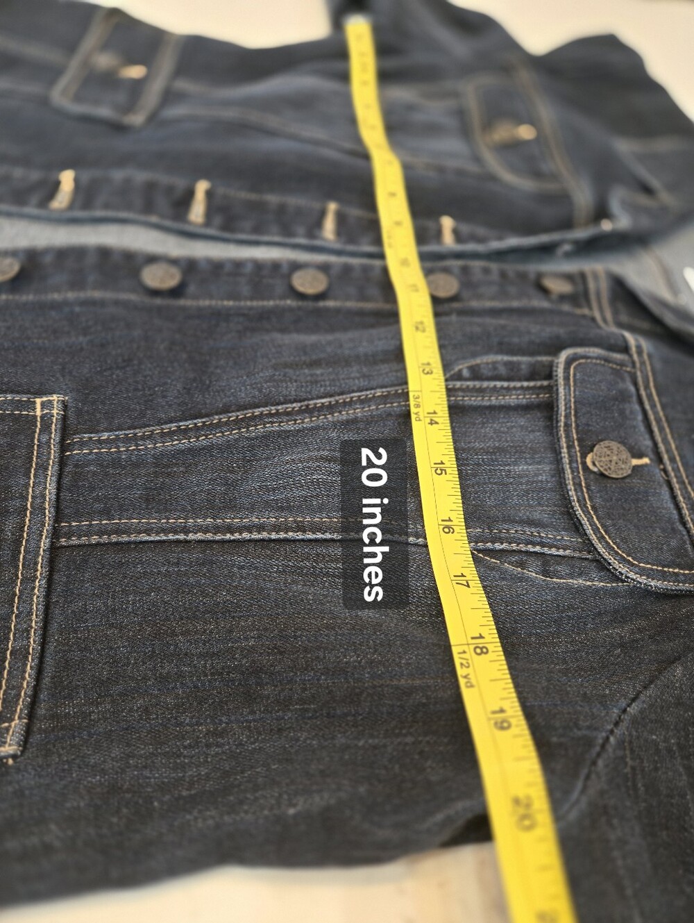 Women's Dark Blue Tailored Denim Jacket.  Pristine Condition. - Picture 8 of 10